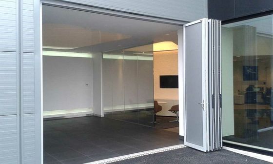 Security Aluminum Folding Doors Manual / Automatic Open For Commercial Use